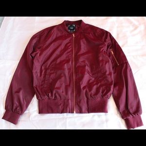 Maroon Bomber Jacket